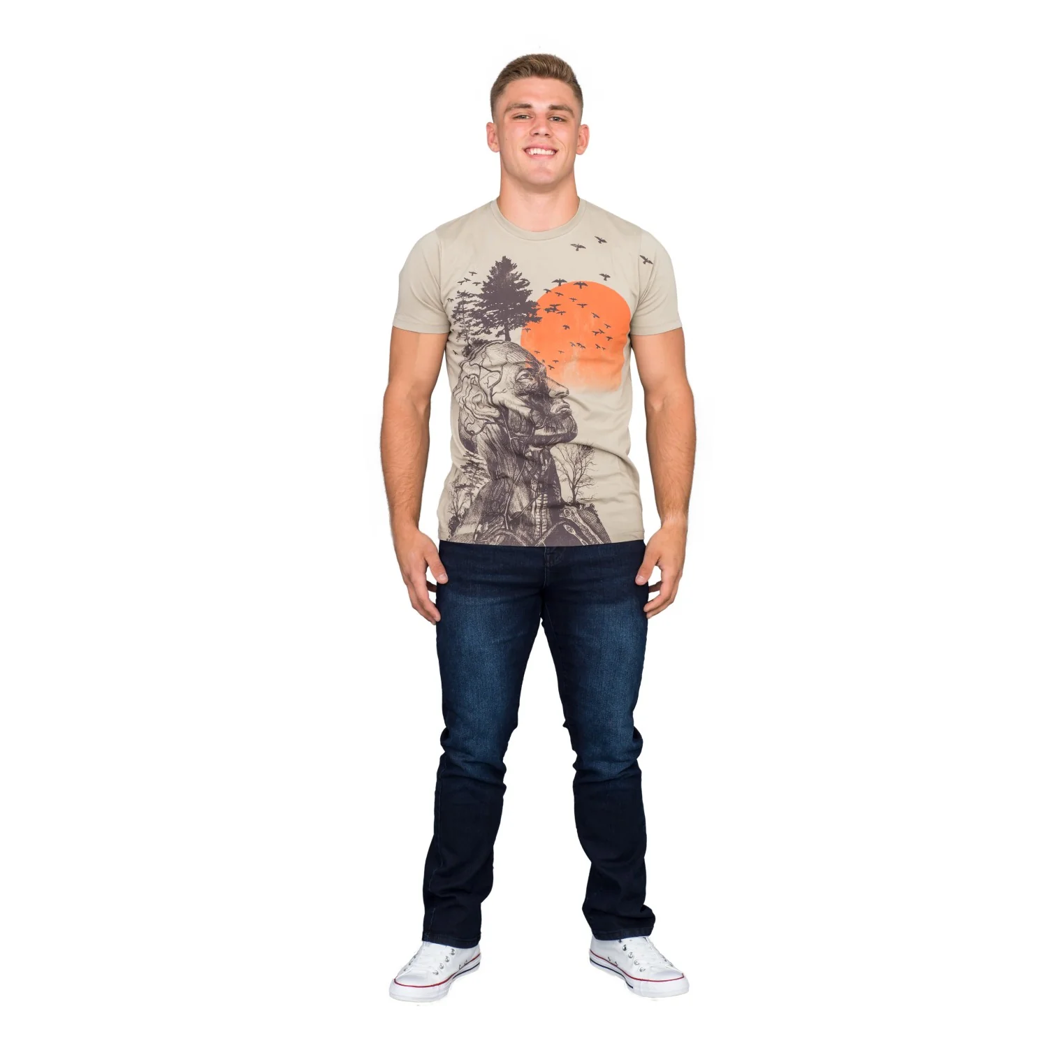 The Hangover Alan Human Tree Dark Khaki T-Shirt - Image 2