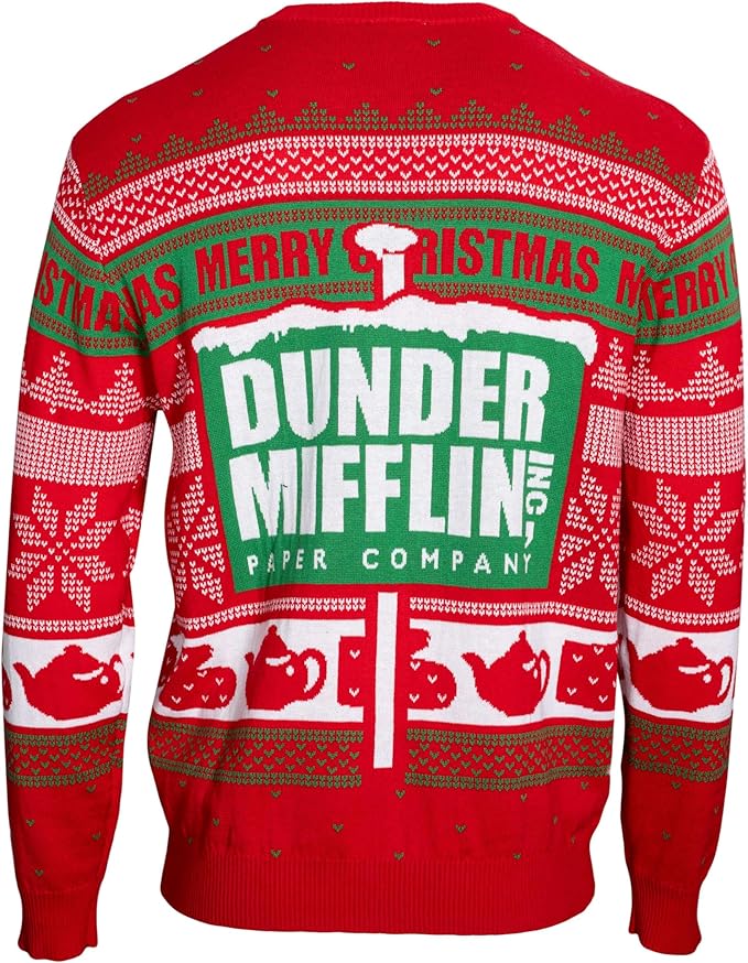 The Office Dunder Mifflin Adult Unisex Ugly Christmas Sweater - Image 6
