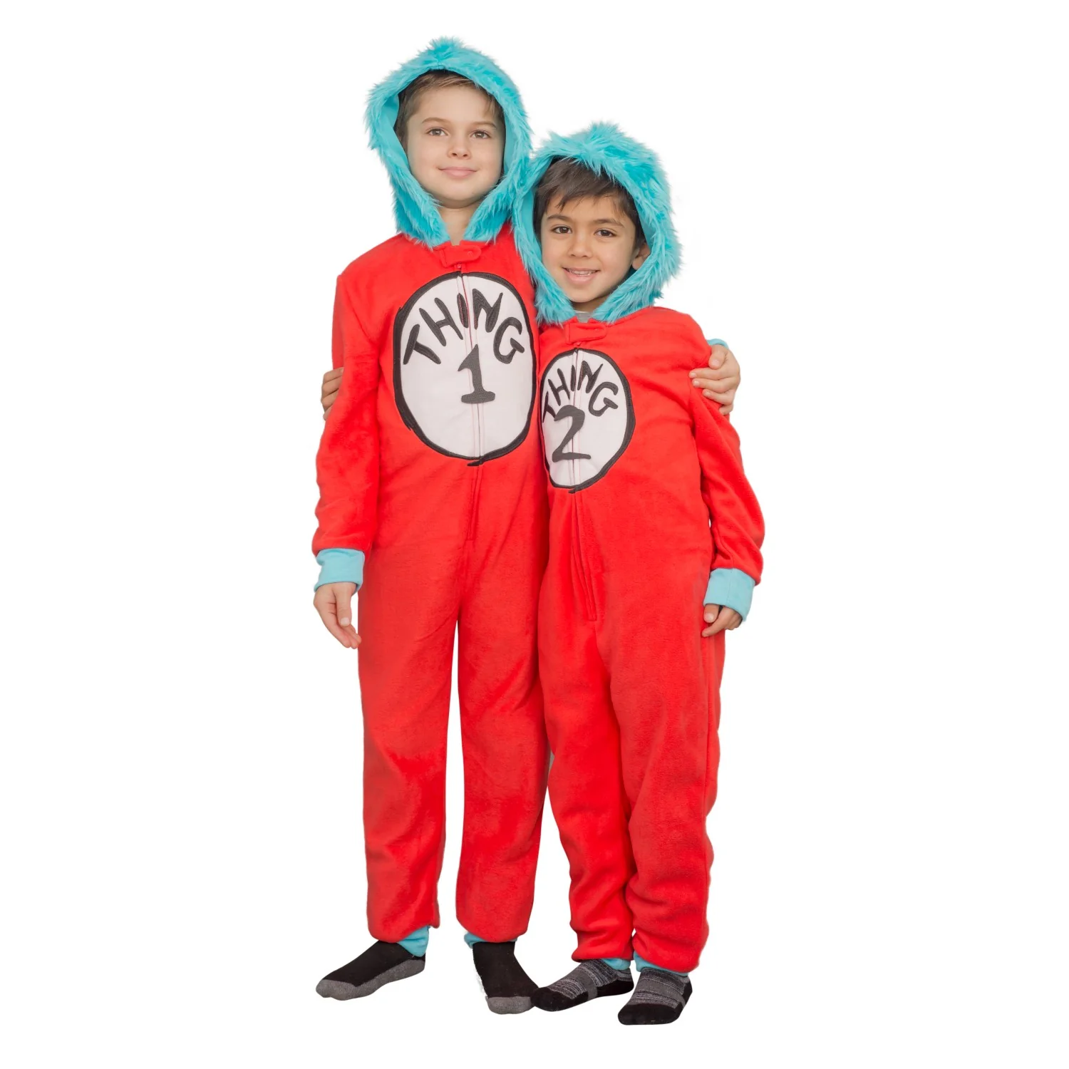 Thing 1 to 6 Interchangeable Patches Kids Union Suit - Image 3