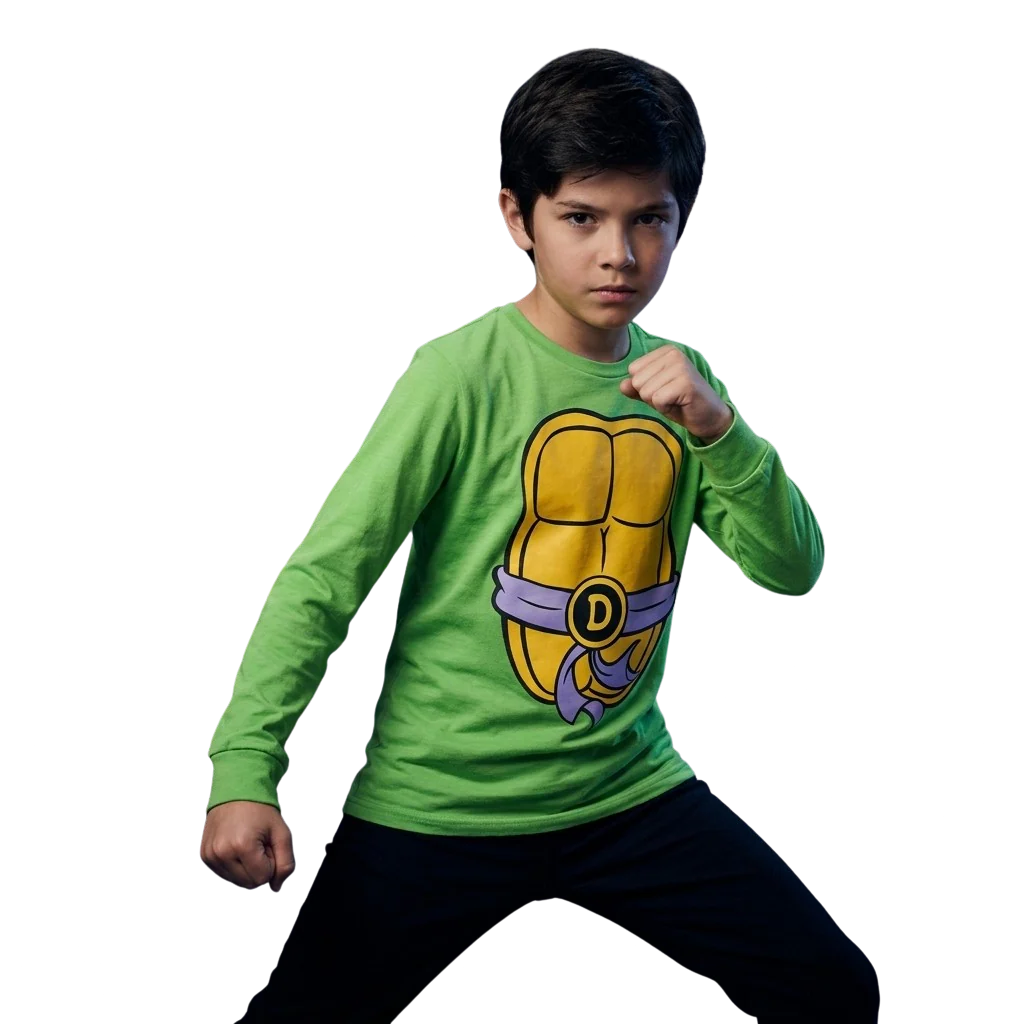 TMNT Donatello Halloween Cosplay Costume Youth Long Sleeve T-Shirt