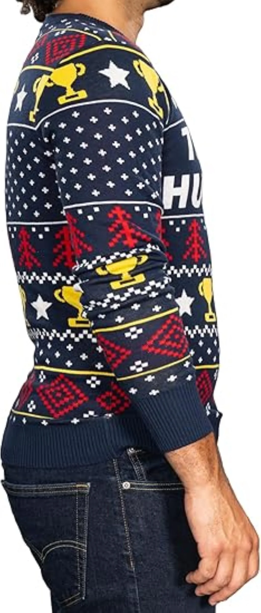 Trophy Husband/Wife Couples Costume Unisex Ugly Christmas Sweater - Image 5