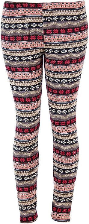 Ugly REINDEER SNOWFLAKES Pattern BLACK WHITE Christmas Leggings - Image 6
