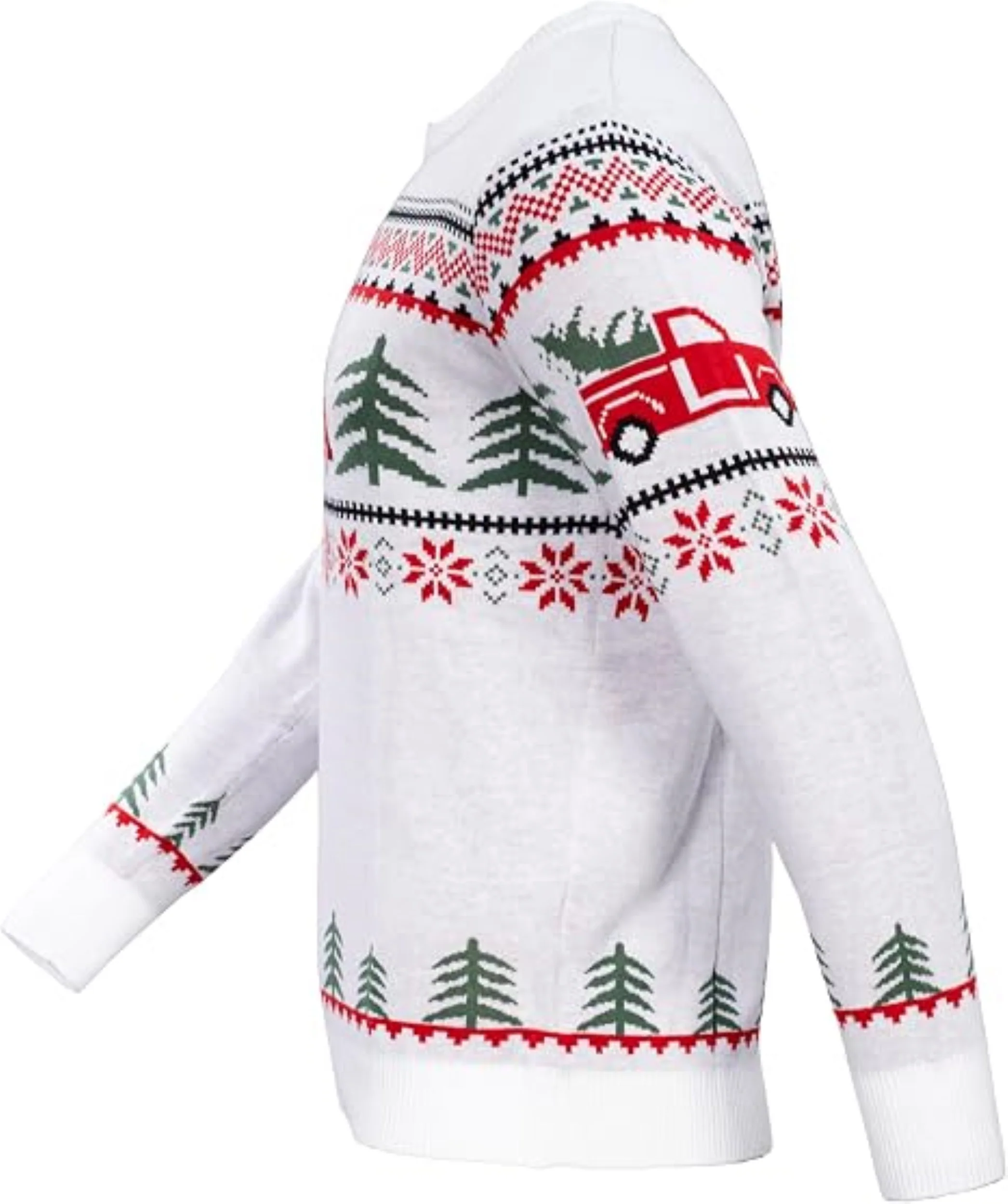 Arnold Truck/Trees Adult Unisex Knitted Ugly Christmas Sweater - Image 4