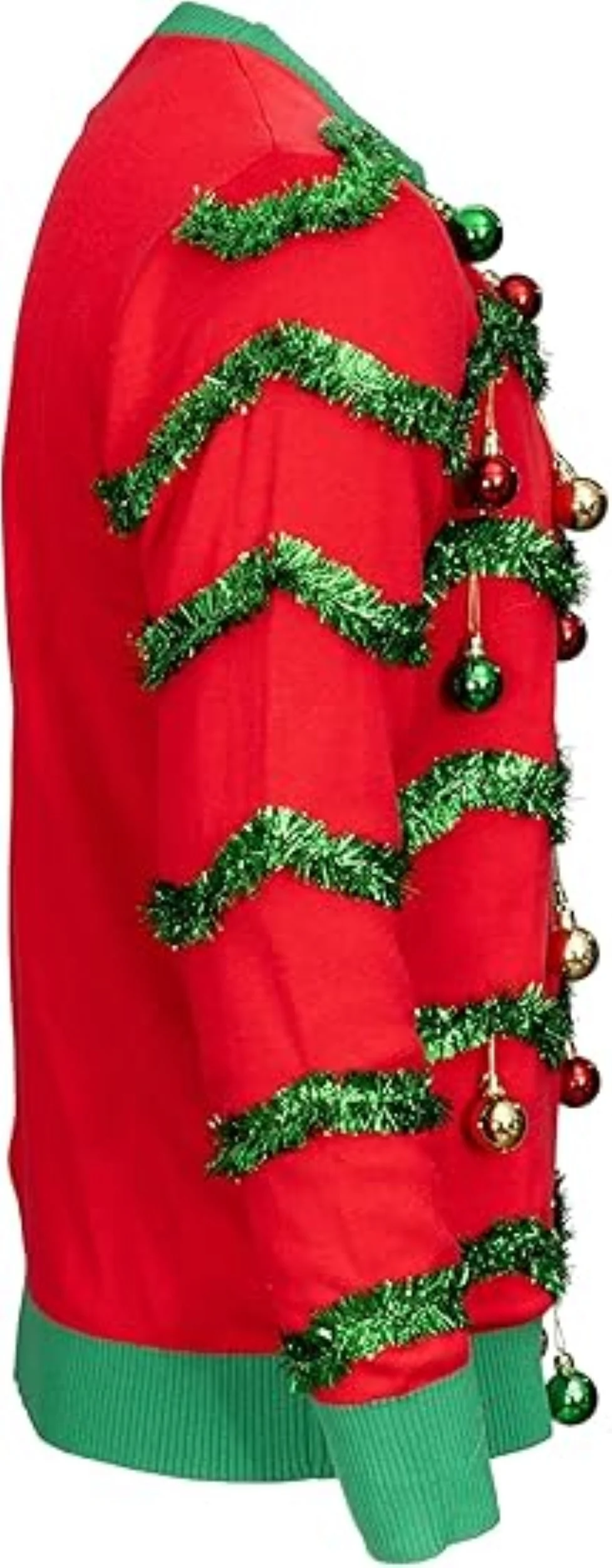Festive Garland/3D Tree Ornaments Adult Unisex Knitted Ugly Christmas Sweater - Image 2