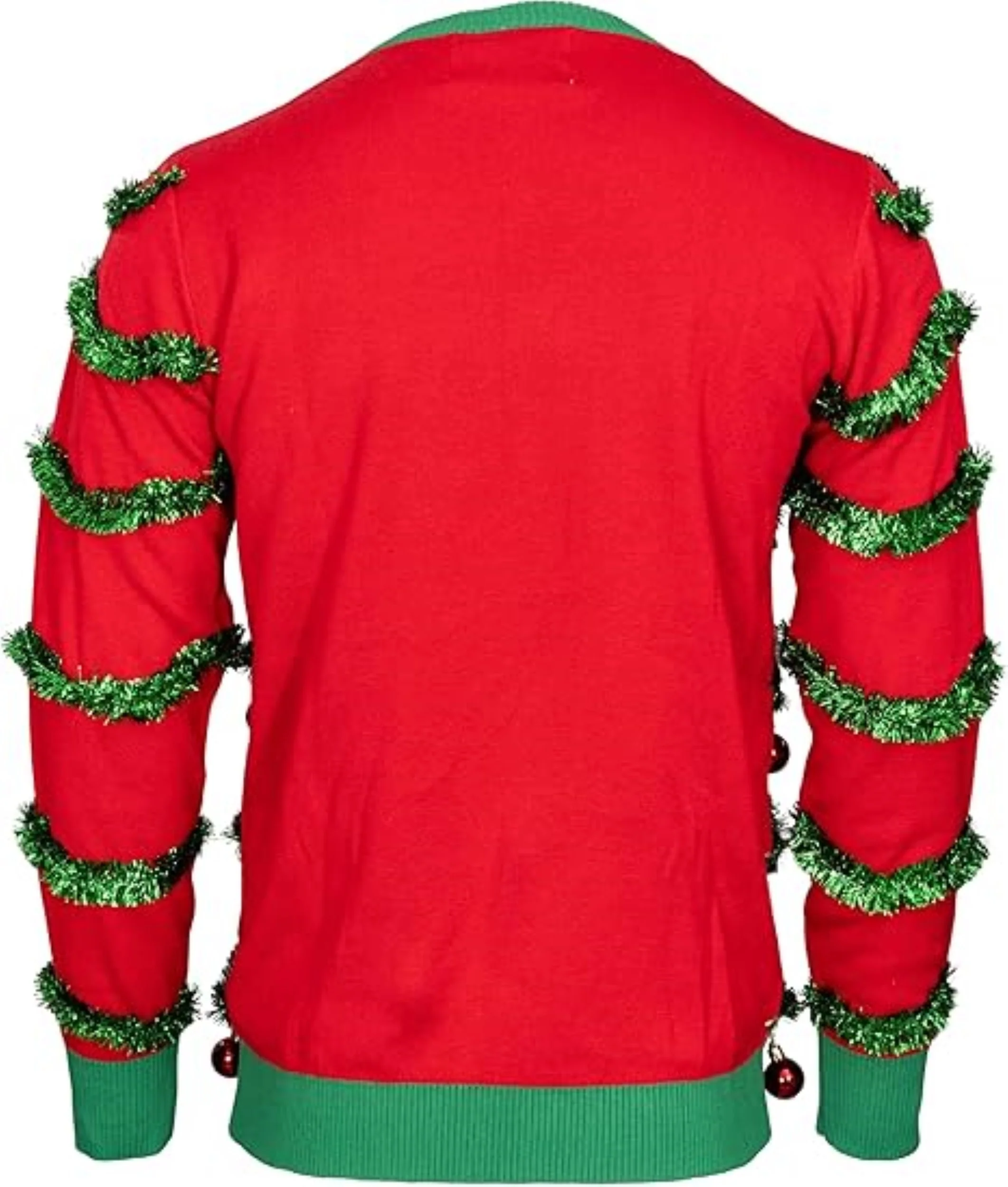 Festive Garland/3D Tree Ornaments Adult Unisex Knitted Ugly Christmas Sweater - Image 4