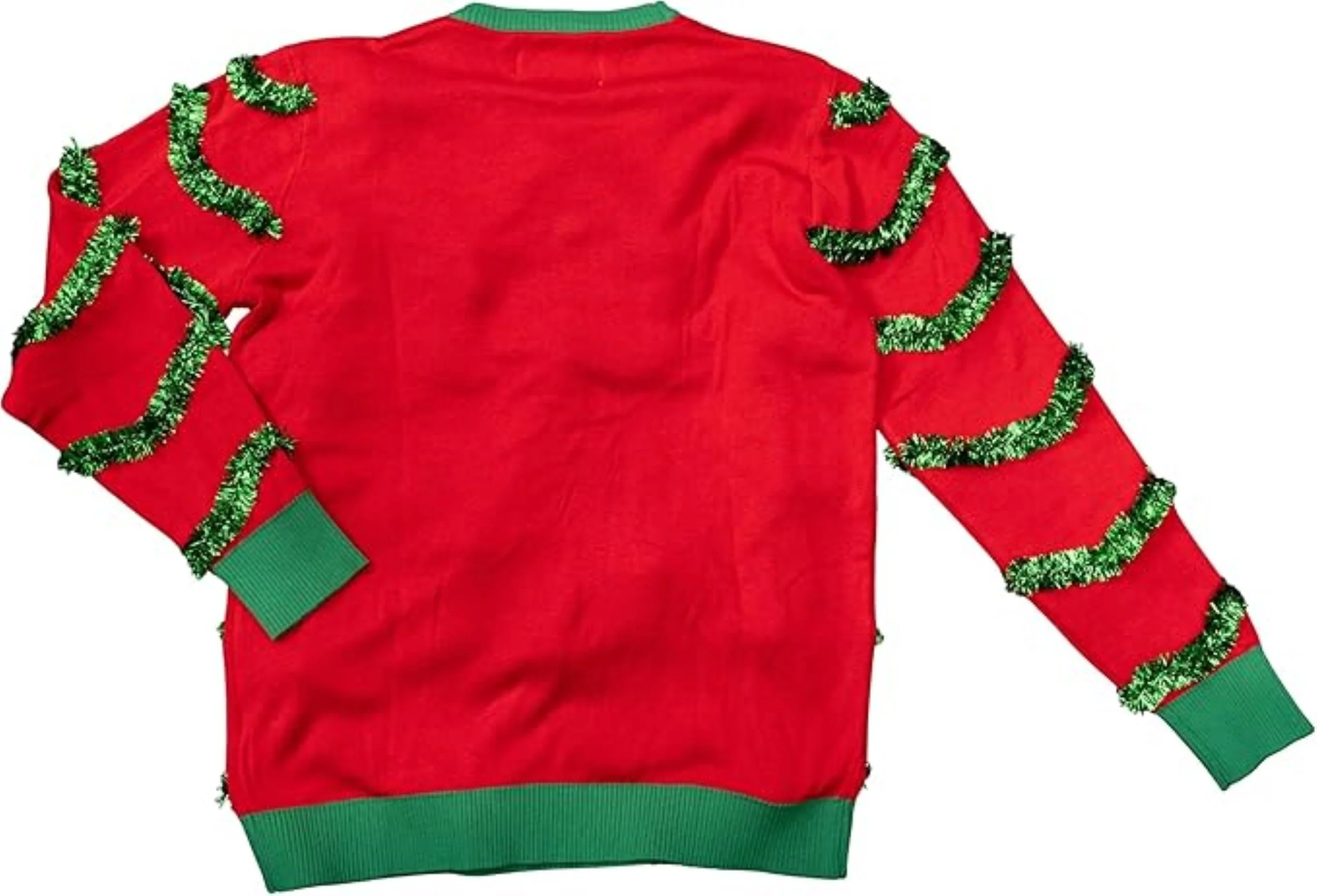 Festive Garland/3D Tree Ornaments Adult Unisex Knitted Ugly Christmas Sweater - Image 6