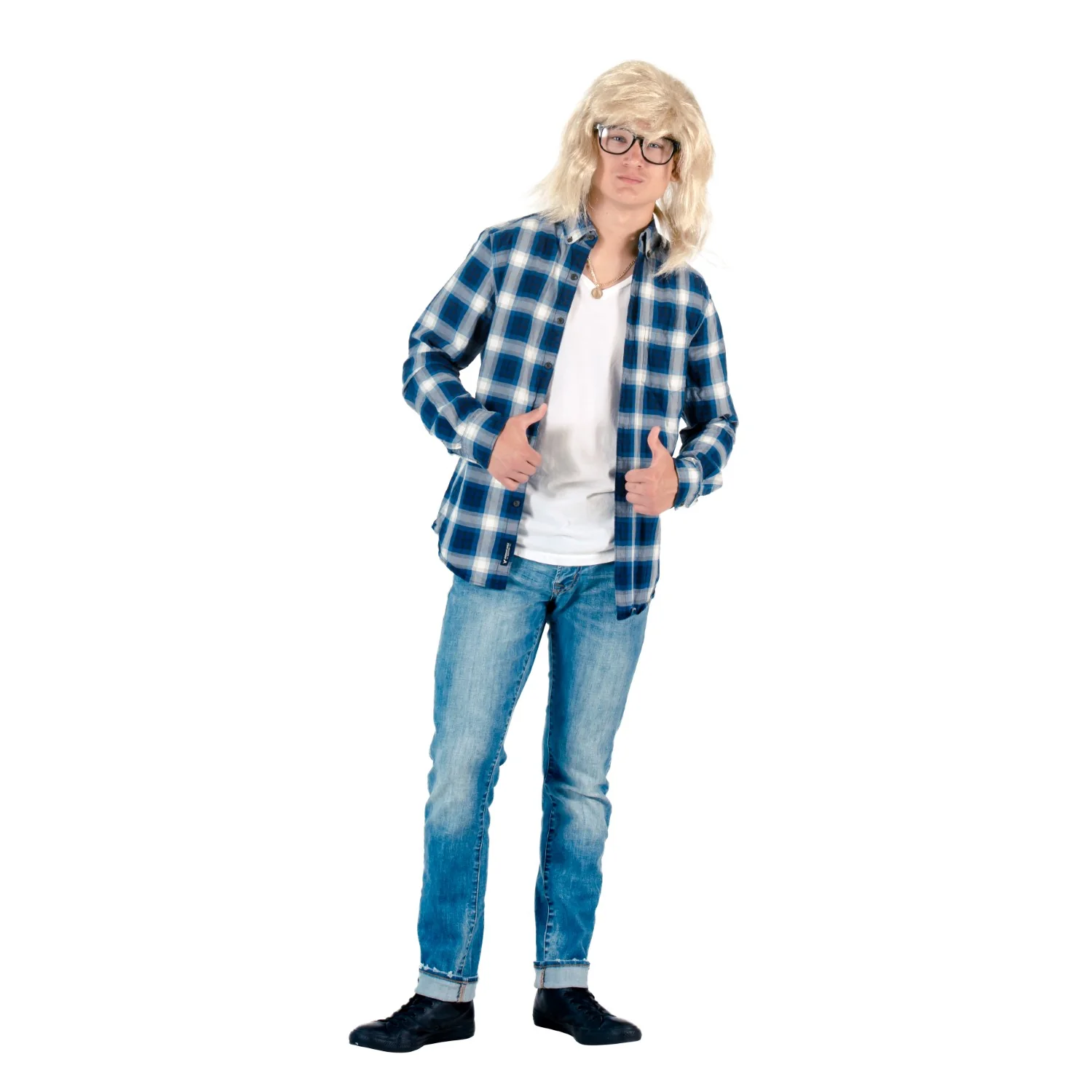 Wayne's World Garth and Wayne Adult Unisex Halloween Cosplay Costume Accessory Set - Image 4