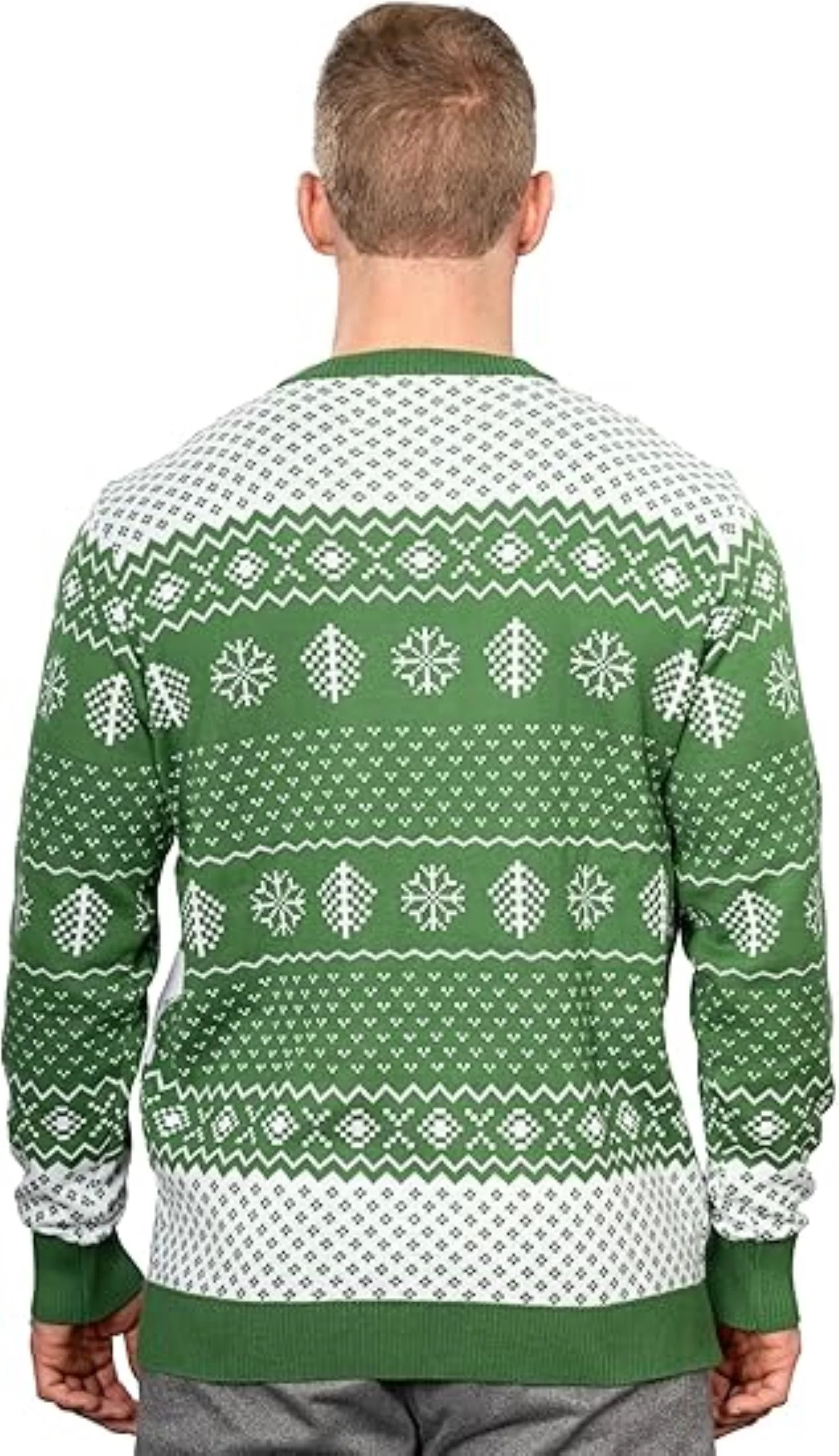 Ya Filthy Animal Quote Adult Unisex Ugly Christmas Sweater (Green) - Image 4